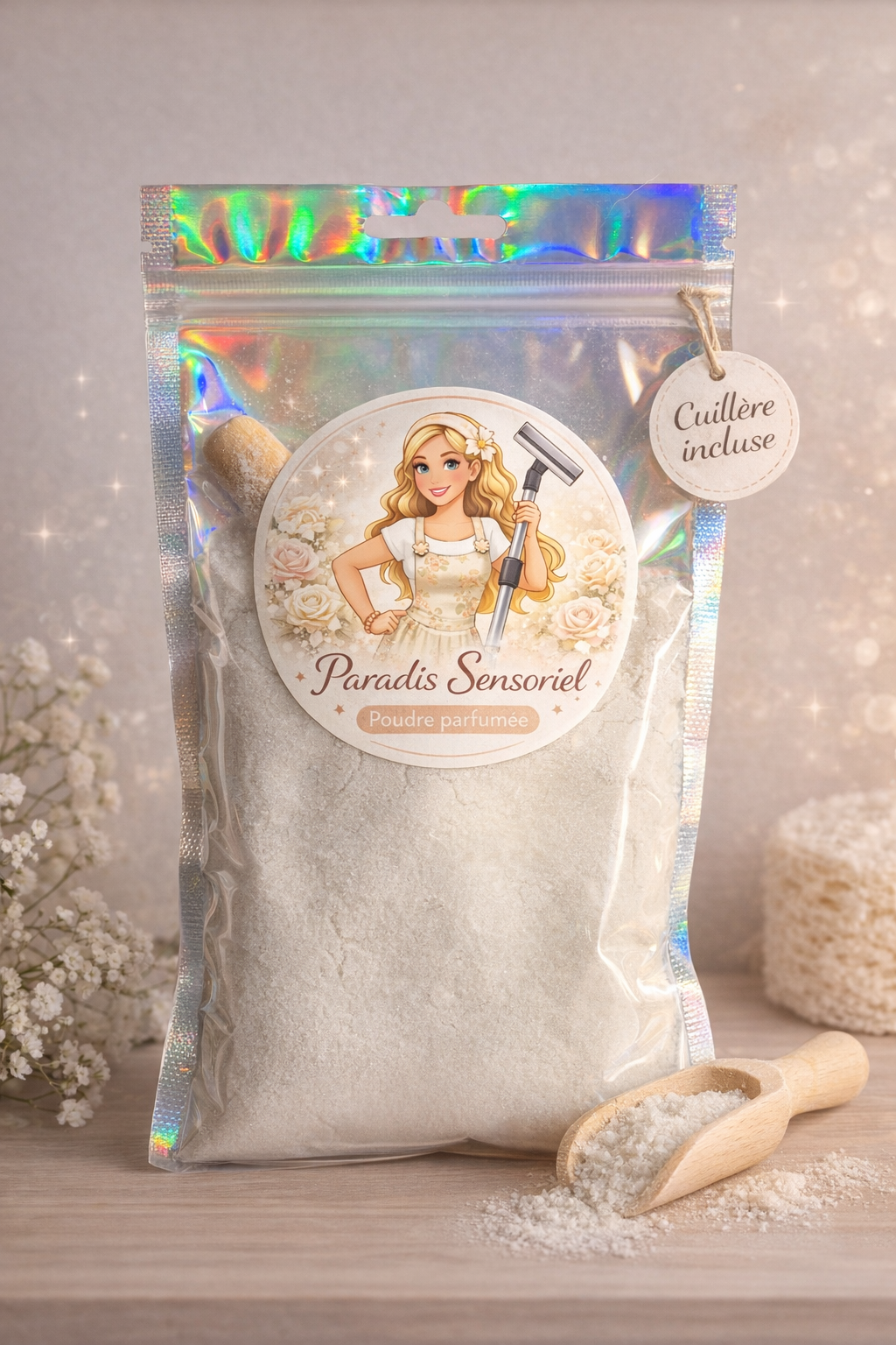Poudre parfumée pour aspirateur